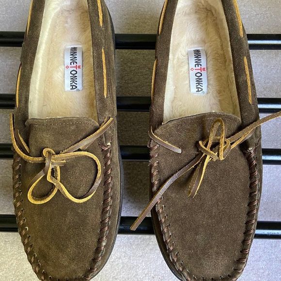 MINNETONKA Men Suede Moccasin - NEW - NWOB - Picture 2 of 8